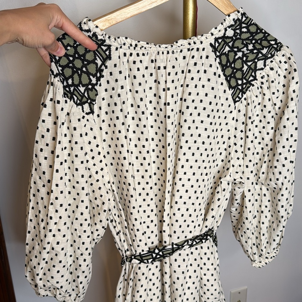 Knox Rose tie waist 3/4 sleeve bohemian dress size medium - Picture 7 of 8